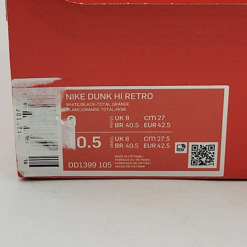 【中古品】【メンズ】 NIKE ナイキ DD1399-105 DUNK HIGH ダンク ハイ 靴 スニーカー シューズ 160-250227-ma-01-izu サイズ：27cm カラー：CHAMPIONSHIP WHITE 万代Net店