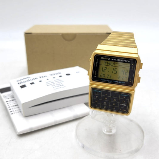 【中古品】【メンズ/レディース】 CASIO カシオ DATA BANK DBC-611G データバンク 腕時計 197-250227-as-34-izu カラー：ゴールド 万代Net店