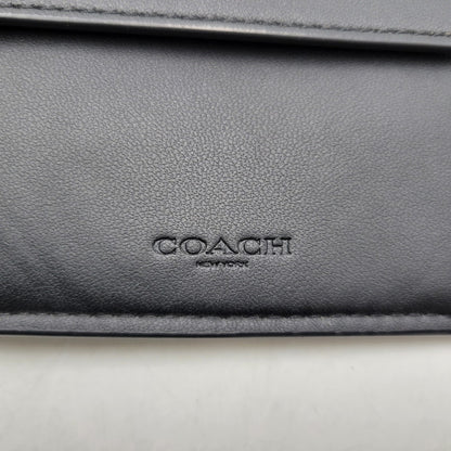 【中古品】【メンズ/レディース】 COACH コーチ SIGNATURE F75006 シグネチャー 二つ折り財布 181-250227-as-35-izu カラー：ブラック 万代Net店