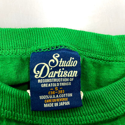 【中古美品】【メンズ】 STUDIO D’ARTISAN ステュディオダルチザン 8142B RIVER CRUISE リバ－クル－ズ SS TEE ショ－トスリ－ブ Ｔシャツ トップス 半袖 145-250302-ya-04-izu サイズ：S カラー：グリ－ン 万代Net店