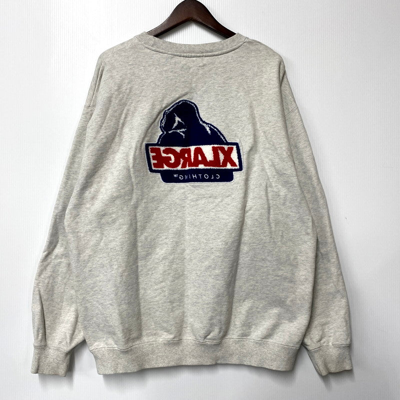 【中古品】【メンズ】 XLARGE エクストララージ 101223012006 TWO TONE BACKSIDE OG CREWNECK SWEAT ツートンバックサイドOGクルーネックスウェット トップス 長袖 142-250302-ma-18-izu サイズ：L カラー：ライトグレー 万代Net店