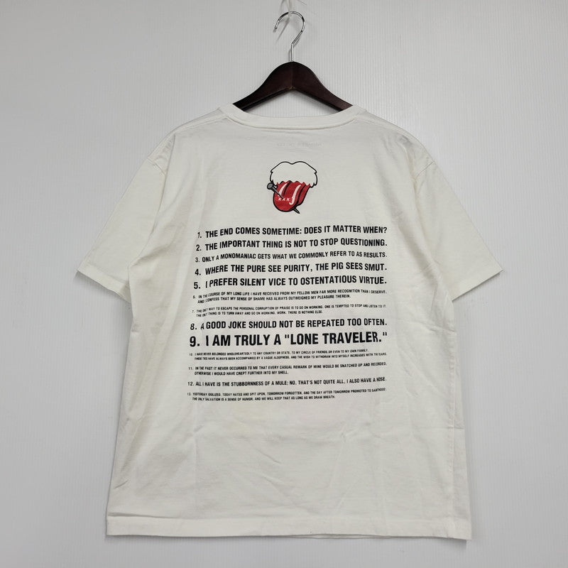 【中古品】【メンズ】  GOD SELECTION XXX ゴッドセレクショントリプルエックス × NUMBER NINE ナンバーナイン 19SS THE ROLLING STONE TEE ザ ローリング ストーンズ Tシャツ 半袖 トップス 142-250227-as-05-izu サイズ：XL カラー：ホワイト 万代Net店