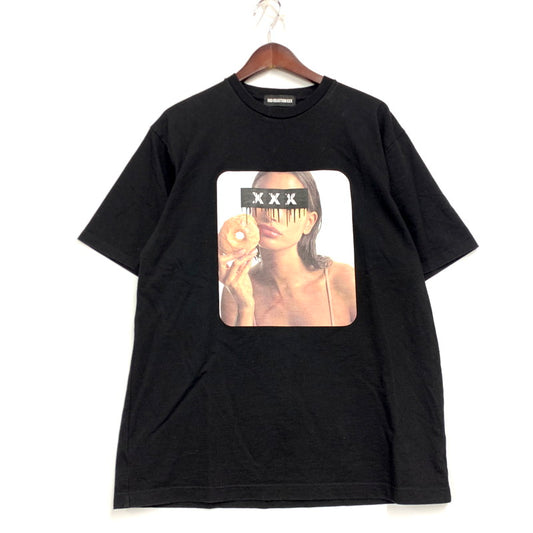 【中古品】【メンズ】  GOD SELECTION XXX ゴッドセレクショントリプルエックス HAILEY BIEBER TEE 半袖Tシャツ トップス 142-250301-as-33-izu サイズ：XL カラー：ブラック 万代Net店