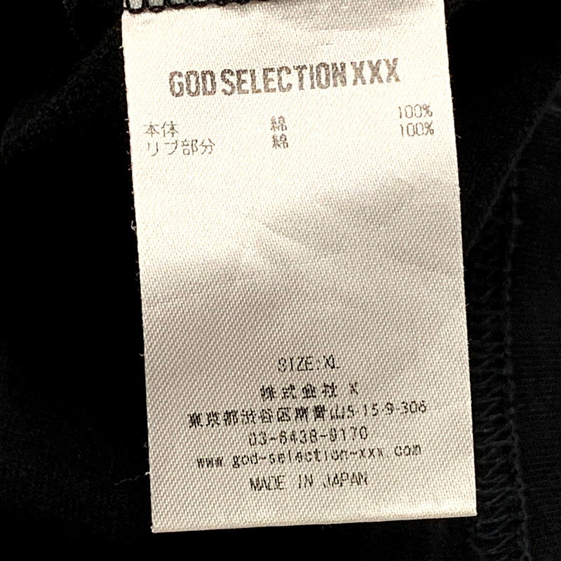 【中古品】【メンズ】  GOD SELECTION XXX ゴッドセレクショントリプルエックス × FRAGMENT DESIGN フラグメントデザイン SENTENCE TEE 半袖Tシャツ トップス 142-250301-as-36-izu サイズ：XL カラー：ブラック 万代Net店