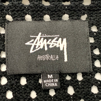 【中古品】【メンズ】 STUSSY ステューシー CROCHET SHIRT クロシェ シャツ ニット 半袖 トップス 142-250301-as-39-izu サイズ：M カラー：ブラック 万代Net店