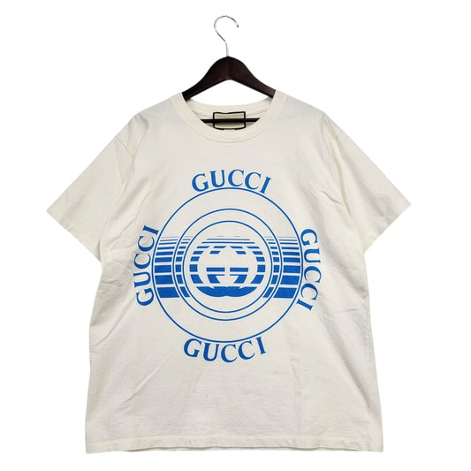 【中古品】【メンズ】 GUCCI グッチ 20AW DISC PRINT OVERSIZED TEE 616036 XJCSQ ディスク プリント オーバーサイズ Tシャツ 半袖 トップス 141-250227-as-07-izu サイズ：M カラー：ホワイト 万代Net店