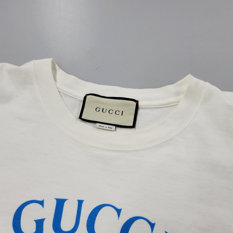 【中古品】【メンズ】 GUCCI グッチ 20AW DISC PRINT OVERSIZED TEE 616036 XJCSQ ディスク プリント オーバーサイズ Tシャツ 半袖 トップス 141-250227-as-07-izu サイズ：M カラー：ホワイト 万代Net店