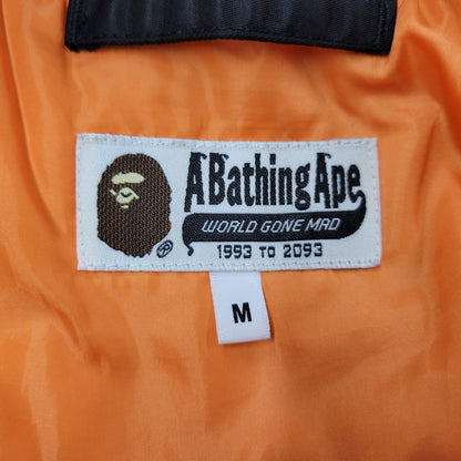 【現状渡し品】【メンズ】 A BATHING APE アベイシングエイプ MA-1 BOMBER JACKET 001GDJ201001H ボンバージャケット アウター 142-250227-as-01-izu サイズ：M カラー：ブラック 万代Net店