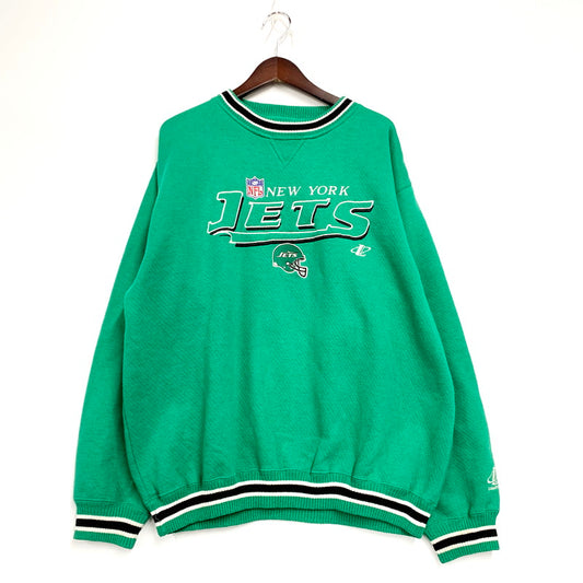 【中古品】【メンズ】  NFL PRO LINE NFLプロライン NEW YORK JETS SWEATSHIRT ニューヨークジェッツ スウェットシャツ 長袖 トップス 148-250301-as-31-izu サイズ：XL カラー：グリーン 万代Net店