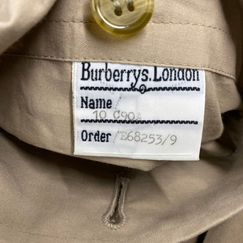 【中古品】【レディース】 Burberrys バーバリーズ SOUTIEN COLLAR COAT E68253 ステンカラーコート 英国製 アウター 168-250227-as-30-izu カラー：ベージュ 万代Net店