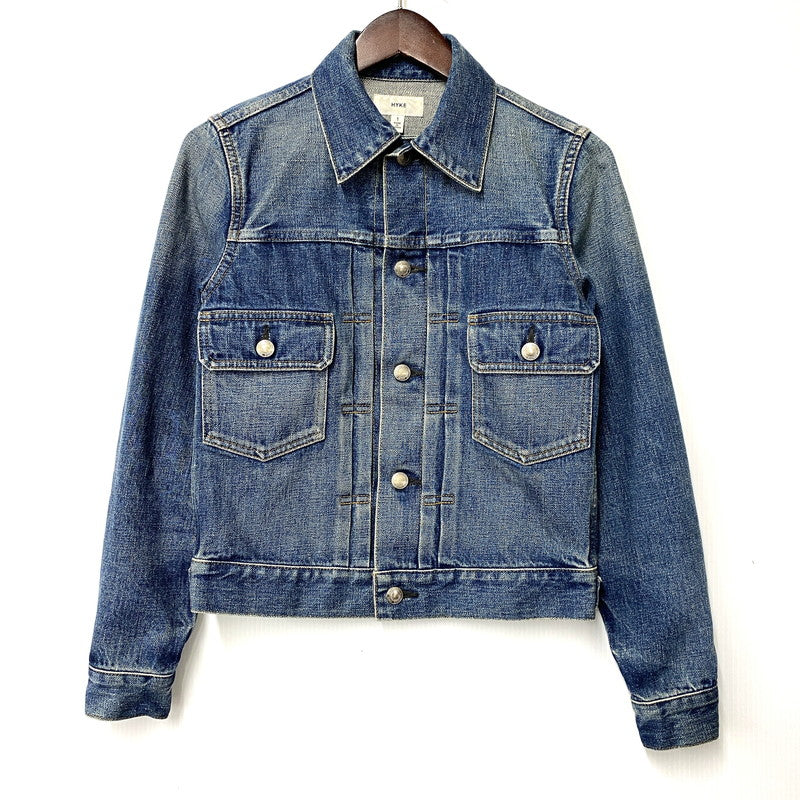 【中古品】【レディース】 HYKE ハイク TYPE 2ND DENIM JACKET 日本製 デニムジャケット アウター 168-250227-as-24-izu サイズ：1 カラー：インディゴ 万代Net店