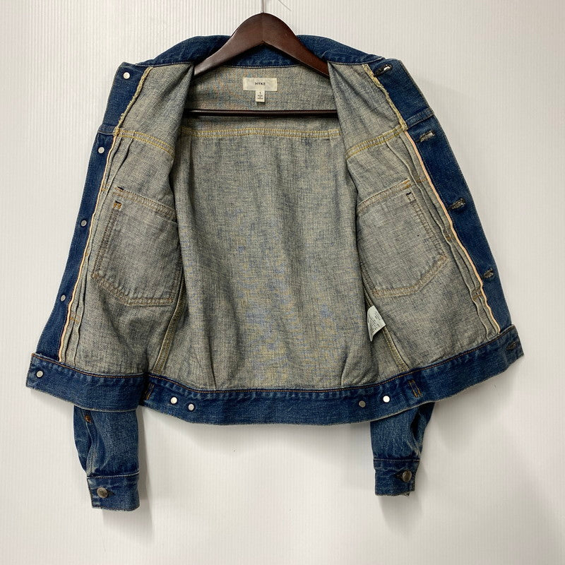 【中古品】【レディース】 HYKE ハイク TYPE 2ND DENIM JACKET 日本製 デニムジャケット アウター 168-250227-as-24-izu サイズ：1 カラー：インディゴ 万代Net店