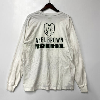 【中古品】【メンズ】 NEIGHBORHOOD ネイバーフッド NH X ABEL BROWN TEE LS ネイバーフッド X アベルブラウン Tシャツ ロングスリーブ トップス 長袖 142-250302-ma-06-izu サイズ：L カラー：WHITE 万代Net店