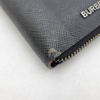 【現状渡し品】【メンズ/レディース】 BURBERRY バーバリー チャコールチェック ラウンドファスナー 長財布 ウォレット 181-250227-as-16-izu カラー：ブラック系 万代Net店