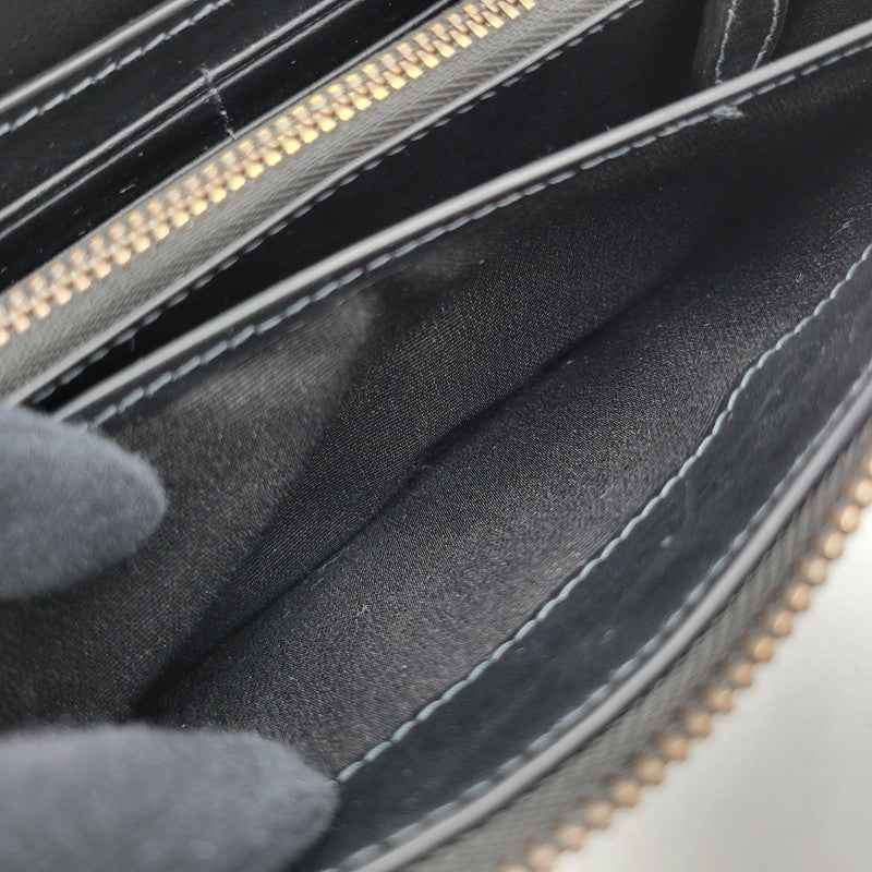 【現状渡し品】【メンズ/レディース】 BURBERRY バーバリー チャコールチェック ラウンドファスナー 長財布 ウォレット 181-250227-as-16-izu カラー：ブラック系 万代Net店