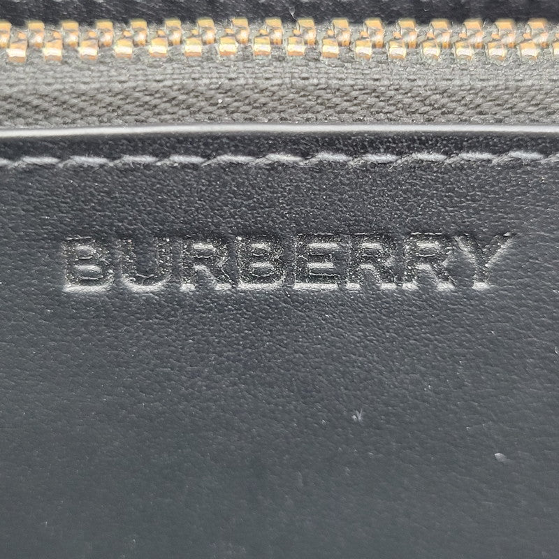 【現状渡し品】【メンズ/レディース】 BURBERRY バーバリー チャコールチェック ラウンドファスナー 長財布 ウォレット 181-250227-as-16-izu カラー：ブラック系 万代Net店