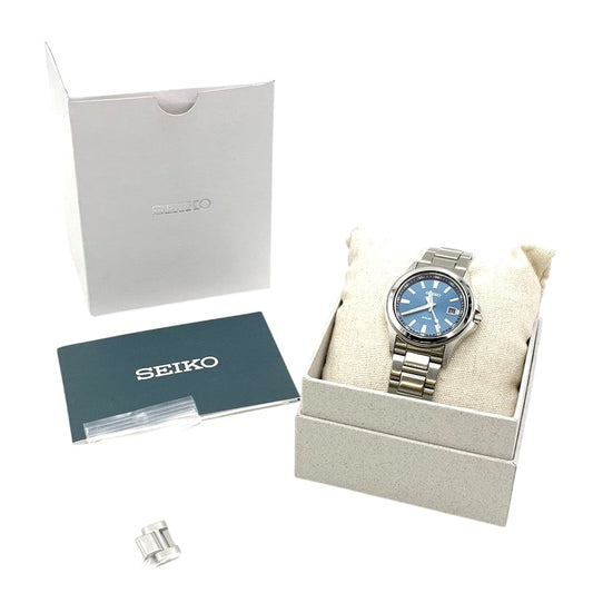 【中古品】【メンズ】 SEIKO セイコー V147-0AR0 SBPN071 ソーラー ネイビー文字盤 スピリット クロノグラフ 腕時計 197-250228-ma-14-izu カラー：シルバー 万代Net店