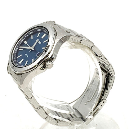 【中古品】【メンズ】 SEIKO セイコー V147-0AR0 SBPN071 ソーラー ネイビー文字盤 スピリット クロノグラフ 腕時計 197-250228-ma-14-izu カラー：シルバー 万代Net店