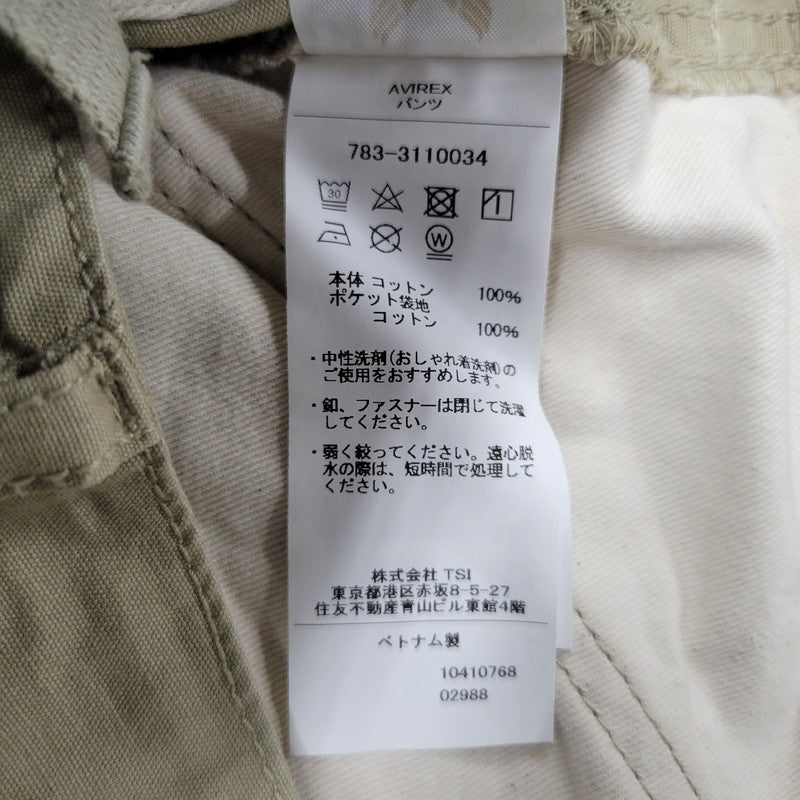 【中古品】【メンズ】 AVIREX アヴィレックス LIGHT COTTON FATIGUE PANTS 783-3110034 ライトコットン ファティーグパンツ ズボン ボトムス 156-250302-ay-21-izu サイズ：XL カラー：ベージュ系 万代Net店