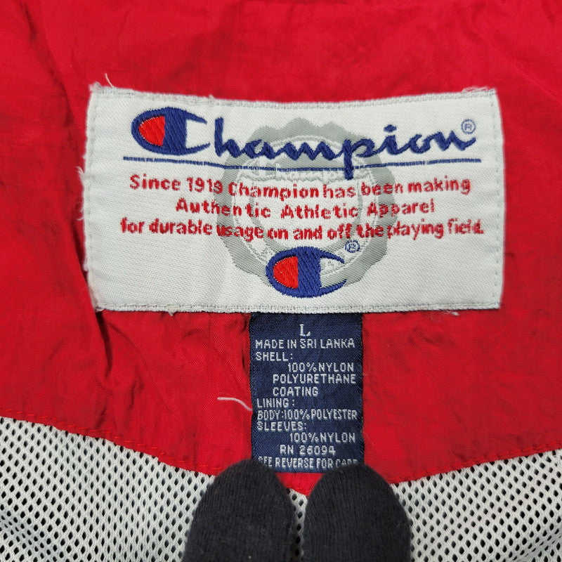 【中古品】【メンズ】 Champion チャンピオン 90S NYLON JACKET ナイロンジャケット ロゴ 刺繍 アウター 146-250302-ay-18-izu サイズ：L カラー：マルチ 万代Net店