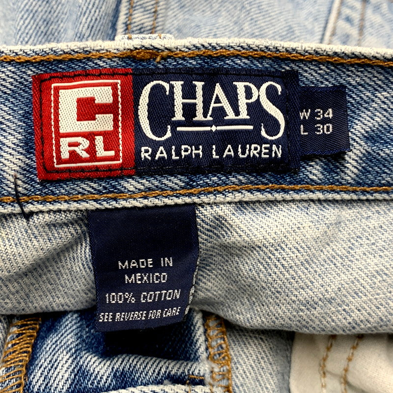 【中古品】【メンズ】  CHAPS RALPH LAUREN チャップス ラルフローレン メキシコ製 90S DENIM PANTS 90年代 デニムパンツ ズボン ボトムス 157-250304-ma-17-izu サイズ：W34 カラー：ライトインディゴ 万代Net店