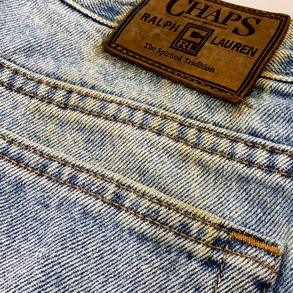 【中古品】【メンズ】  CHAPS RALPH LAUREN チャップス ラルフローレン メキシコ製 90S DENIM PANTS 90年代 デニムパンツ ズボン ボトムス 157-250304-ma-17-izu サイズ：W34 カラー：ライトインディゴ 万代Net店