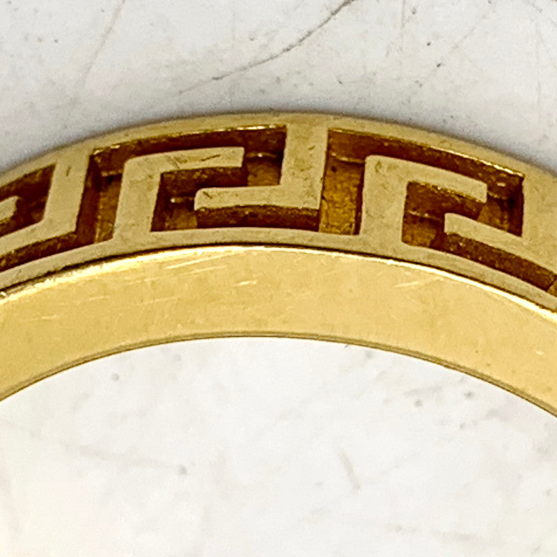 【中古品】【メンズ】 VERSACE ヴェルサーチ DG55941S GREEK FLAT BAND RING グリーク フラットバンドリング  182-250228-ma-13-izu サイズ：22.5号 カラー：ゴールド 22.5号 万代Net店