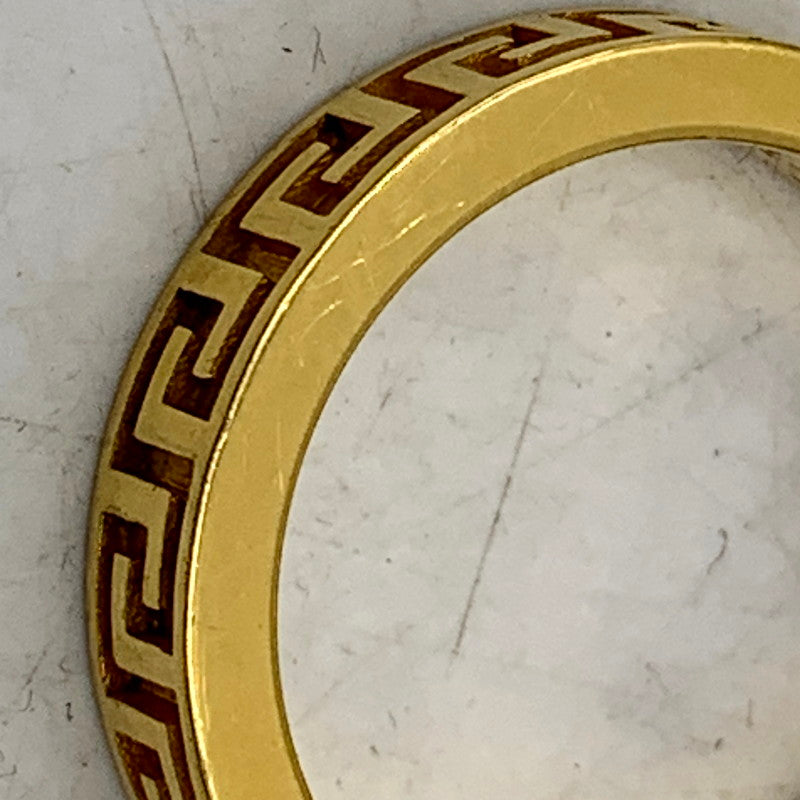 【中古品】【メンズ】 VERSACE ヴェルサーチ DG55941S GREEK FLAT BAND RING グリーク フラットバンドリング  182-250228-ma-13-izu サイズ：22.5号 カラー：ゴールド 22.5号 万代Net店