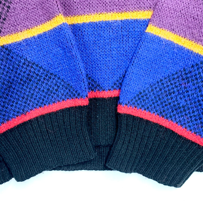 【中古品】【メンズ】  COLORE コロレ 80S-90S KNIT SWEATER ニットセ－タ－ トップス 長袖 146-250302-ya-02-izu サイズ：不明 カラー：マルチカラー 万代Net店