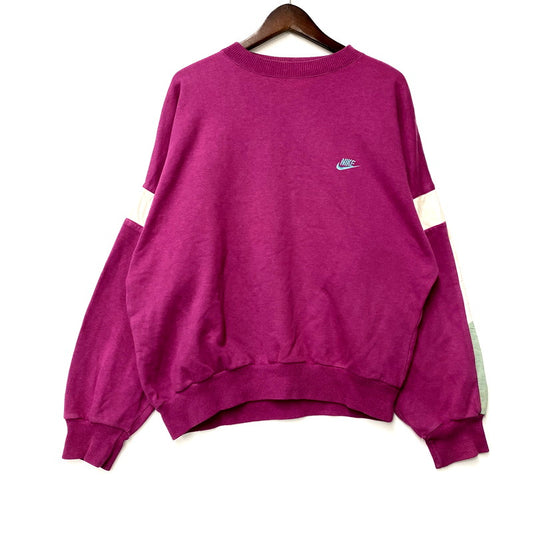 【中古品】【メンズ】 NIKE ナイキ 紺タグ ポルトガル製 80S SWEATSHIRT 80年代 スウェットシャツ トップス 長袖 146-250305-ma-02-izu サイズ：L カラー：紫系 万代Net店