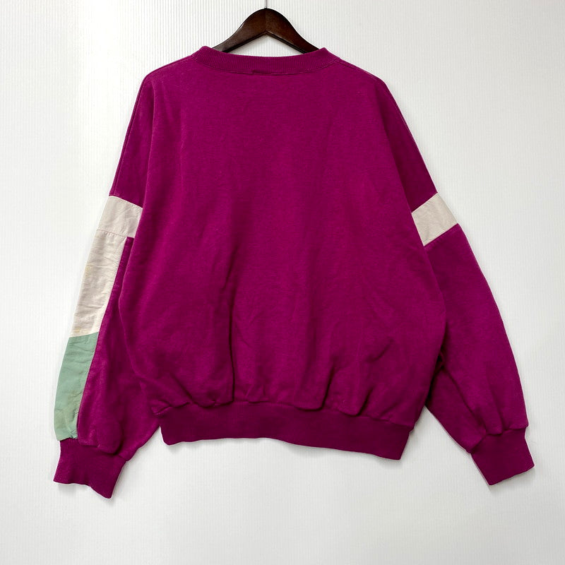 【中古品】【メンズ】 NIKE ナイキ 紺タグ ポルトガル製 80S SWEATSHIRT 80年代 スウェットシャツ トップス 長袖 146-250305-ma-02-izu サイズ：L カラー：紫系 万代Net店