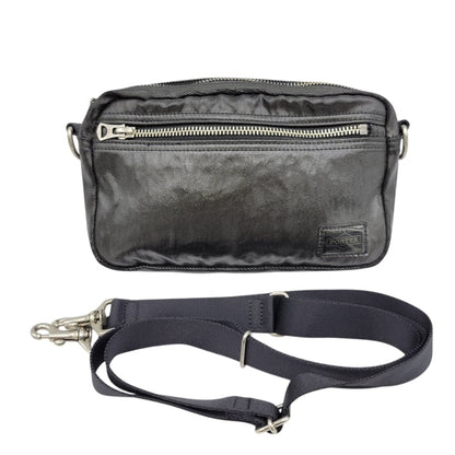 【中古品】【メンズ/レディース】 PORTER ポーター SHINE SHOULDER BAG シャイン ショルダーバッグ カバン 鞄 188-250303-as-24-izu カラー：ブラック 万代Net店