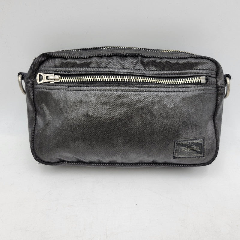 【中古品】【メンズ/レディース】 PORTER ポーター SHINE SHOULDER BAG シャイン ショルダーバッグ カバン 鞄 188-250303-as-24-izu カラー：ブラック 万代Net店