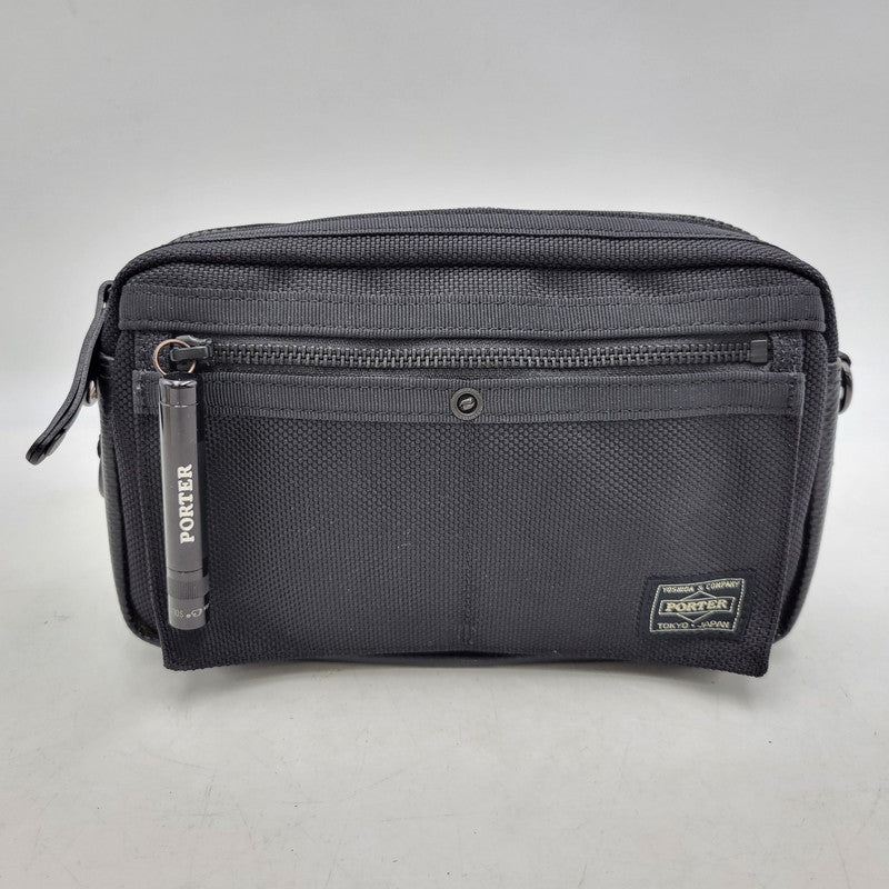 【中古品】【メンズ/レディース】 PORTER ポーター HEAT SHOULDER BAG ヒート ショルダーバッグ カバン 鞄 188-250301-as-17-izu カラー：ブラック 万代Net店