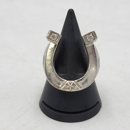 【中古品】【メンズ/レディース】 AVALANCHE アヴァランチ 925 HORSESHOE STONE RING ホースシュー ストーン リング 指輪 アクセサリー 192-250303-as-20-izu カラー：シルバー 万代Net店