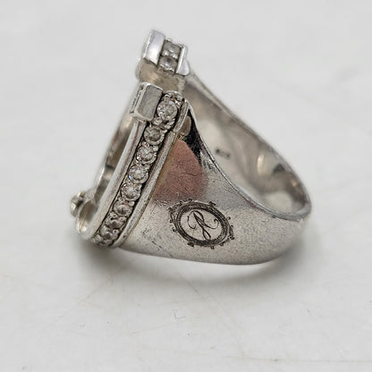 【中古品】【メンズ/レディース】 AVALANCHE アヴァランチ 925 HORSESHOE STONE RING ホースシュー ストーン リング 指輪 アクセサリー 192-250303-as-20-izu カラー：シルバー 万代Net店