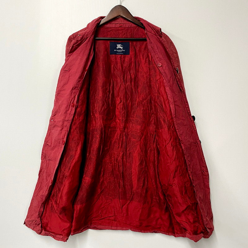【現状渡し品】【メンズ】 Burberrys バーバリーズ 英国製 OILED COAT オイルドコート アウター 長袖 141-250304-ma-06-izu サイズ：不明 カラー：赤系 万代Net店