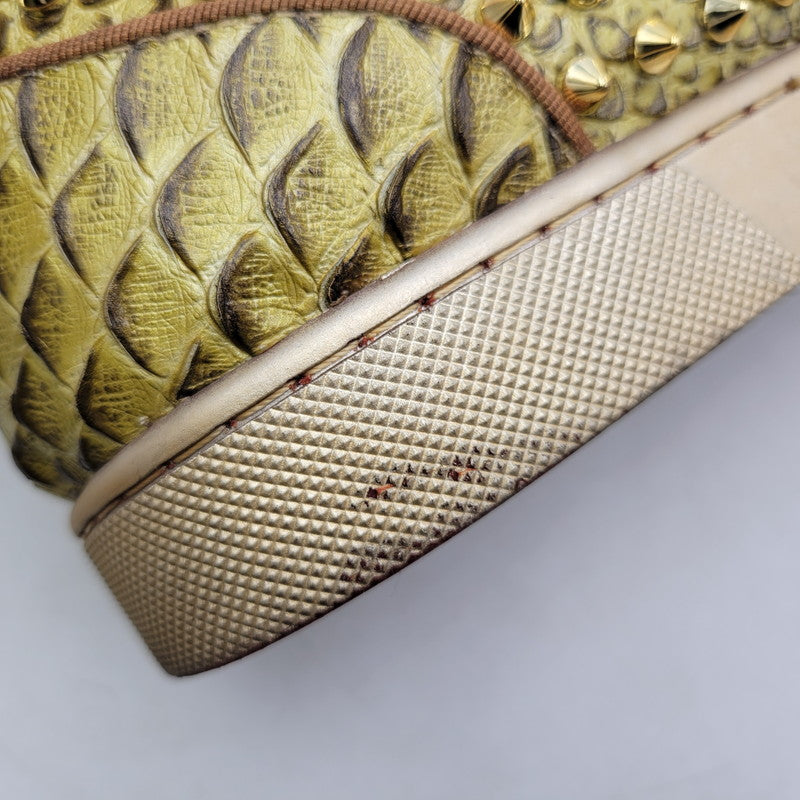 【中古品】【メンズ】 Christian Louboutin クリスチャンルブタン LOUIS SPIKES HIGH CUT SNEAKER ルイススパイク ハイカットスニーカー シューズ 靴 183-250302-ay-08-izu カラー：ゴールド 万代Net店