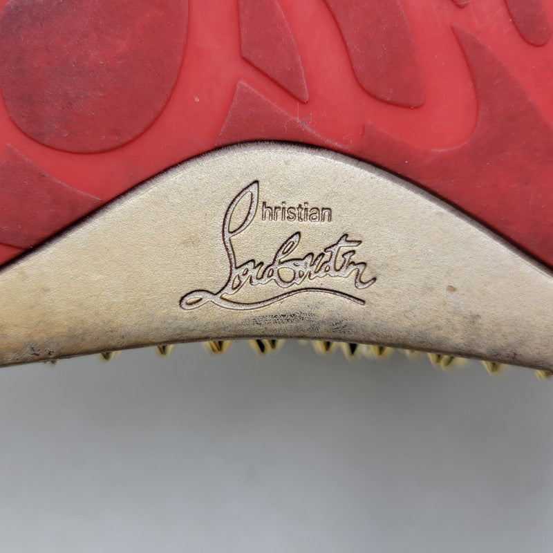 【中古品】【メンズ】 Christian Louboutin クリスチャンルブタン LOUIS SPIKES HIGH CUT SNEAKER ルイススパイク ハイカットスニーカー シューズ 靴 183-250302-ay-08-izu カラー：ゴールド 万代Net店