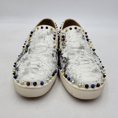 【中古品】【メンズ/レディース】 Christian Louboutin クリスチャンルブタン SLIP-ON スパイクスタッズ スリッポン スニーカー シューズ 靴 183-250302-ay-07-izu カラー：ホワイト系 万代Net店