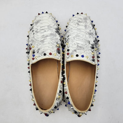 【中古品】【メンズ/レディース】 Christian Louboutin クリスチャンルブタン SLIP-ON スパイクスタッズ スリッポン スニーカー シューズ 靴 183-250302-ay-07-izu カラー：ホワイト系 万代Net店