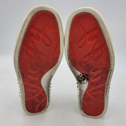 【中古品】【メンズ/レディース】 Christian Louboutin クリスチャンルブタン SLIP-ON スパイクスタッズ スリッポン スニーカー シューズ 靴 183-250302-ay-07-izu カラー：ホワイト系 万代Net店