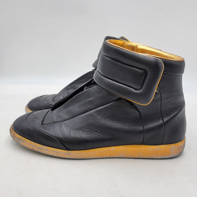 【中古品】【メンズ】  MAISON MARGIELA FUTURE HIGH TOP メゾンマルジェラ ハイカットスニーカー レザー シューズ 靴 162-250302-ay-10-izu サイズ：44 カラー：ブラック 万代Net店