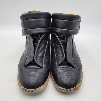 【中古品】【メンズ】  MAISON MARGIELA FUTURE HIGH TOP メゾンマルジェラ ハイカットスニーカー レザー シューズ 靴 162-250302-ay-10-izu サイズ：44 カラー：ブラック 万代Net店