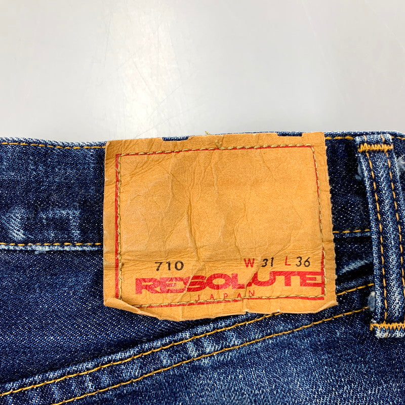 【中古品】【メンズ】  RESOLUTE リゾルト710 SLIM DENIM PANTS スリムデニムパンツ ボトムス パンツ  156-250307-ya-08-izu サイズ：W31/L36 カラー：インディゴ 万代Net店