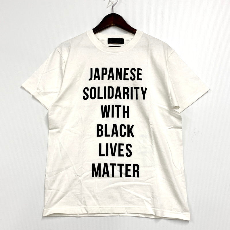 【中古品】【メンズ】 HUMAN MADE ヒューマンメード JAPANESE SOLIDARITY WITH BLACK LIVES MATTER TEE 半袖Tシャツ トップス 142-250307-as-04-izu サイズ：M カラー：ホワイト 万代Net店