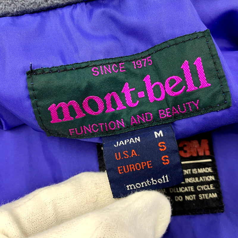 【中古品】【メンズ】 mont-bell モンベル 90S THINSULATE JACKET シンサレート ジャケット アウター 144-250307-as-06-izu サイズ：M カラー：グレー×ブルー系 万代Net店