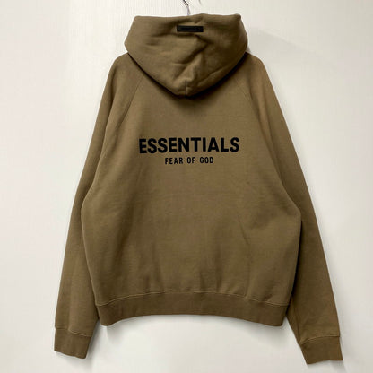 【中古品】【メンズ】  FOG ESSENTIALS エフオージーエッセンシャルズ RUBBER BACK LOGO HOODED SWEATSHIRT ラバーバックロゴ フーデッド スウェットシャツ パーカー 長袖 トップス 142-250303-as-12-izu サイズ：L カラー：TAUPE 万代Net店