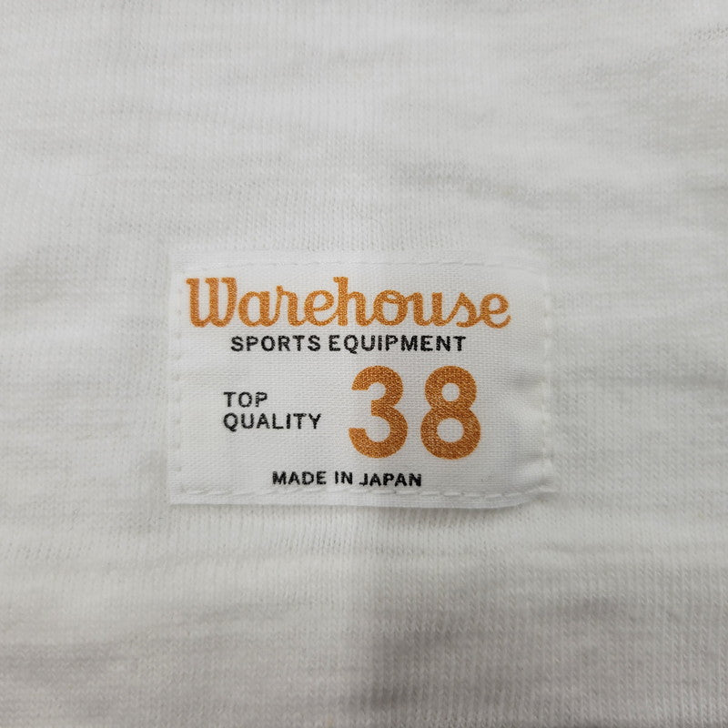 【中古美品】【メンズ】 WAREHOUSE ウエアハウス NAVY 12 FOOTBALL CUT AND SEW 4063 フットボールカットソー トップス 145-250304-as-32-izu サイズ：38 カラー：ホワイト 万代Net店