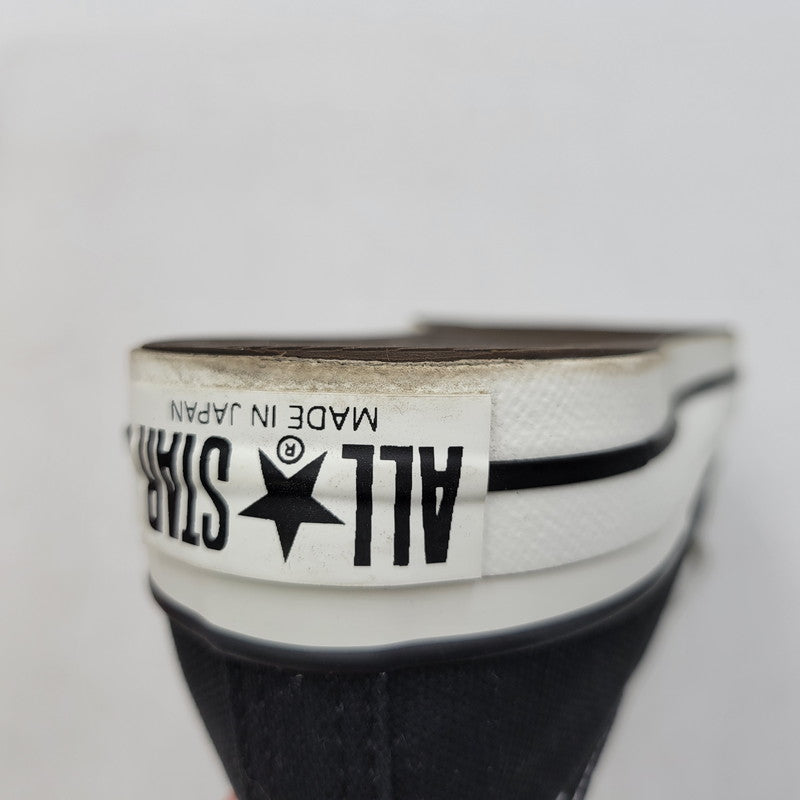 【中古品】【メンズ/レディース】 CONVERSE コンバース CANVAS AS J OX キャンバス オールスター J OX 日本製 スニーカー シューズ 靴 162-250304-as-24-izu サイズ：7.5/26cm カラー：ブラック 万代Net店